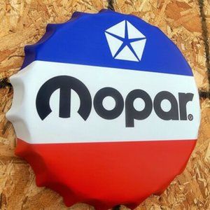 Large 12" Mopar Pentastar Metal Sign For Man Cave Bar Garage Shop Wall Decor